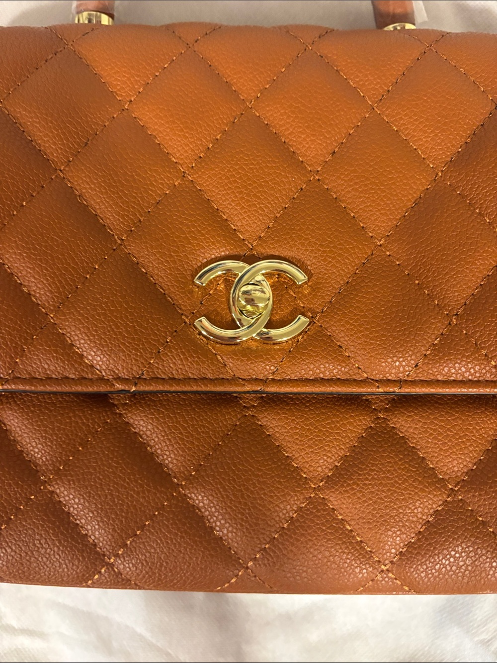 Replica Quilted Top Handle Bag - Picture 2 of 6